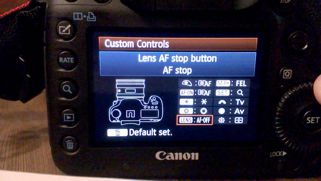 Canon 5D Mark III Toggle button Focus Point setting