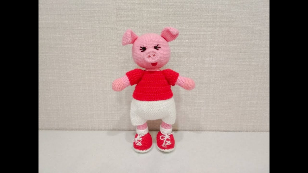 Игрушка амигуруми. Поросенок (хрюшка) крючком (Сrochet piggy).