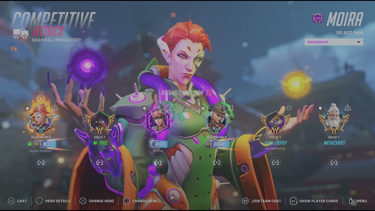 Overwatch 2 Competitive Shambali Monastery Junkrat/Moira w/friends