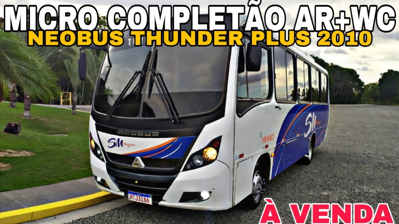 MICRO &Ocirc;NIBUS MUITO NOVO - NEOBUS THUNDER PLUS COMPLET&Atilde;O &Agrave; VENDA