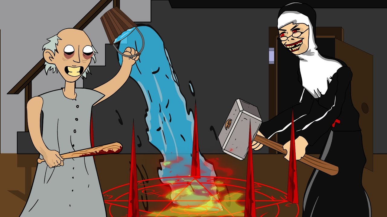 GRANNY THE HORROR GAME ANIMATION COMPILATION #8 : The All 5 Days