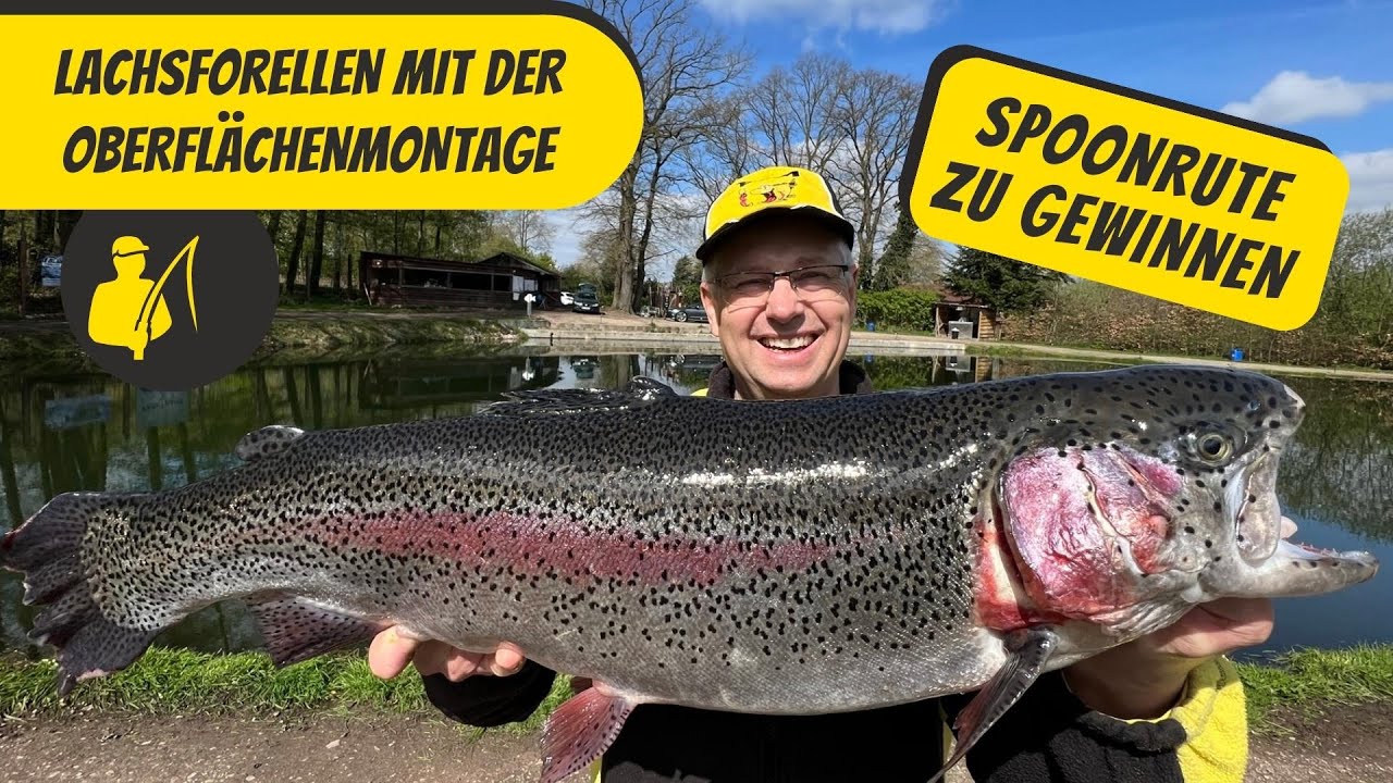 Lachsforellen mit der Oberflächenmontage fangen