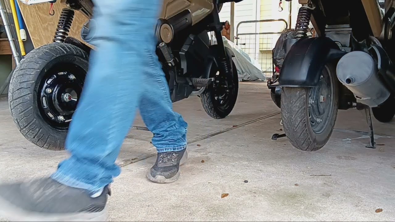 honda navi stock exhaust versus Vance & Hines