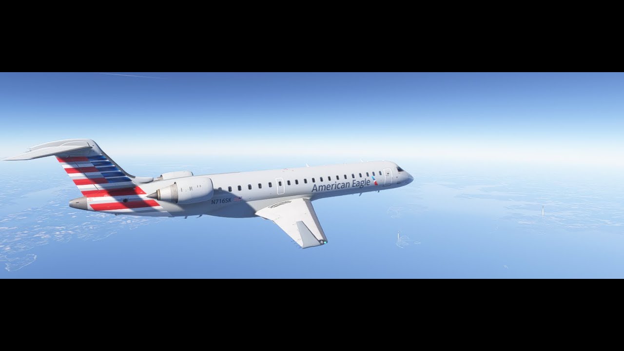 American eagle Asheville to Charlotte Douglas CRJ700 msfs2024