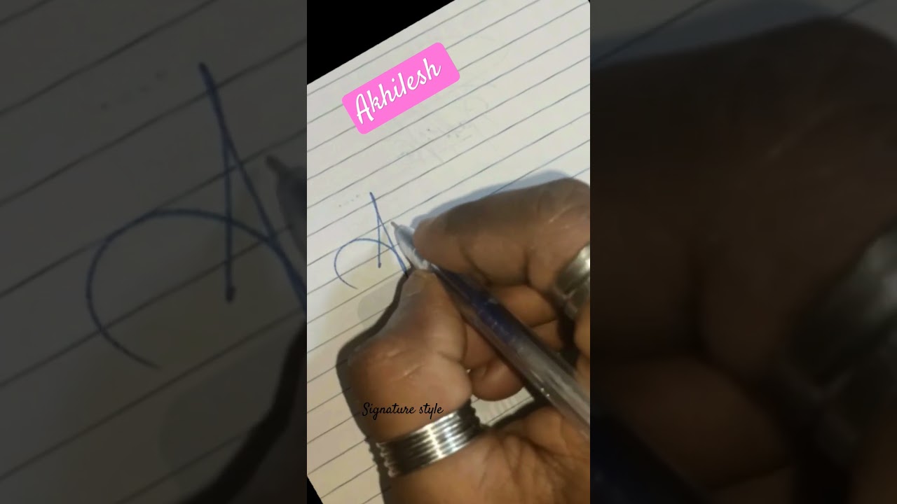 One of the beautiful signature in world Akhilesh !! Best Akhilesh signature!! #shorts #art