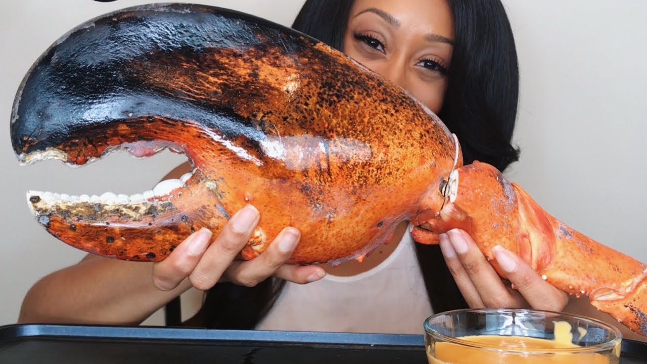 GIANT LOBSTER CLAW & CHEESE SAUCE MUKBANG!!!