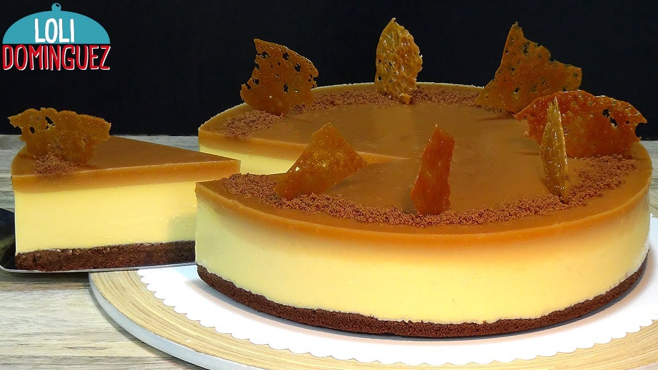TARTA DE QUESO Y CARAMELO, SIN HORNO RECETA FÁCIL. Loli Domínguez - Recetas paso a paso. Tutorial.