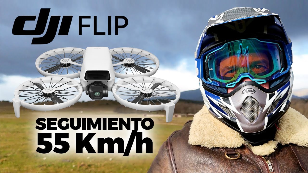 DJI Flip seguimiento a Moto 🏍️ hasta 55 Km/h 🚀 BRUTAL