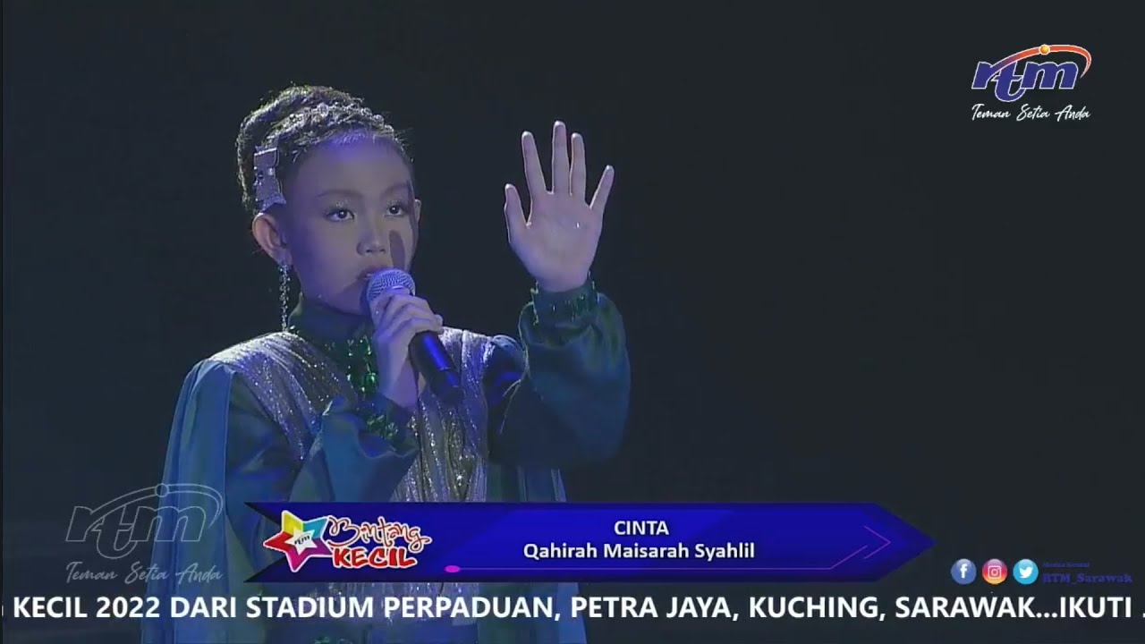 FINAL BINTANG KECIL RTM 2022 | QAHIRAH MAISARAH (SABAH) ROUND 1 : LAGU CINTA