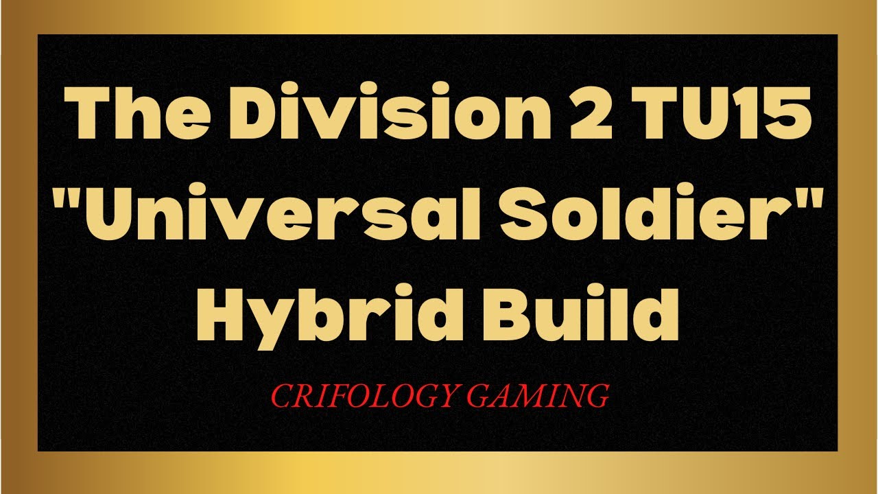 The Division 2 TU15 End-Game Build | 