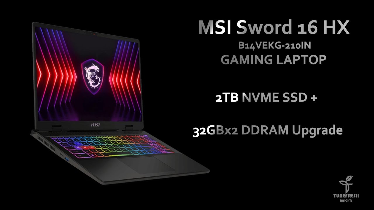 MSI Sword 16 HX Laptop Upgrade – 64GB DDR5 + 2TB NVME SSD Upgrade Full DIY Guide