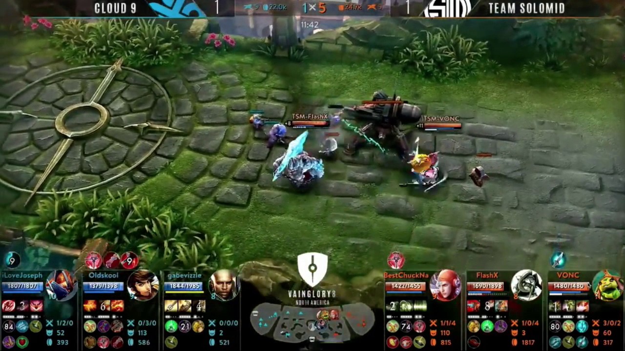 TeamSoloMid (TSM) Vs. Cloud 9 (C9) GAME 3: Vainglory 8 Spring Opener EU Split 1 Week 1