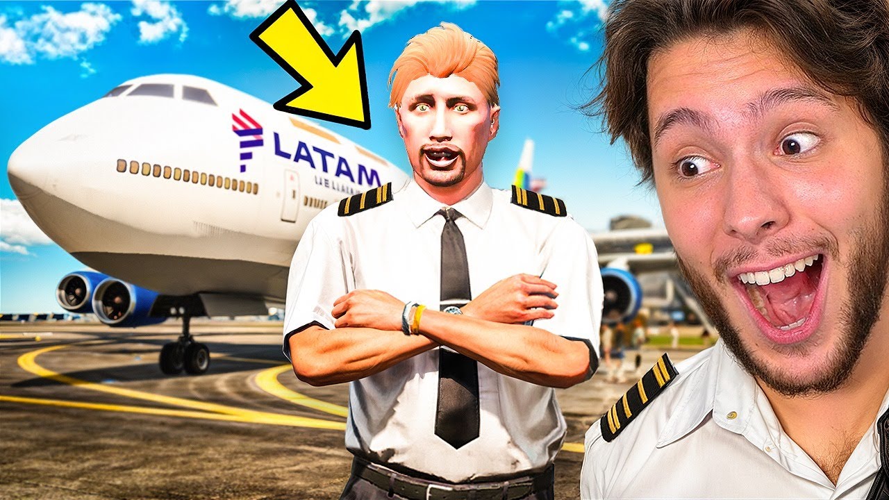 JOGANDO GTA 5 RP como PILOTO DE AVIÃO!