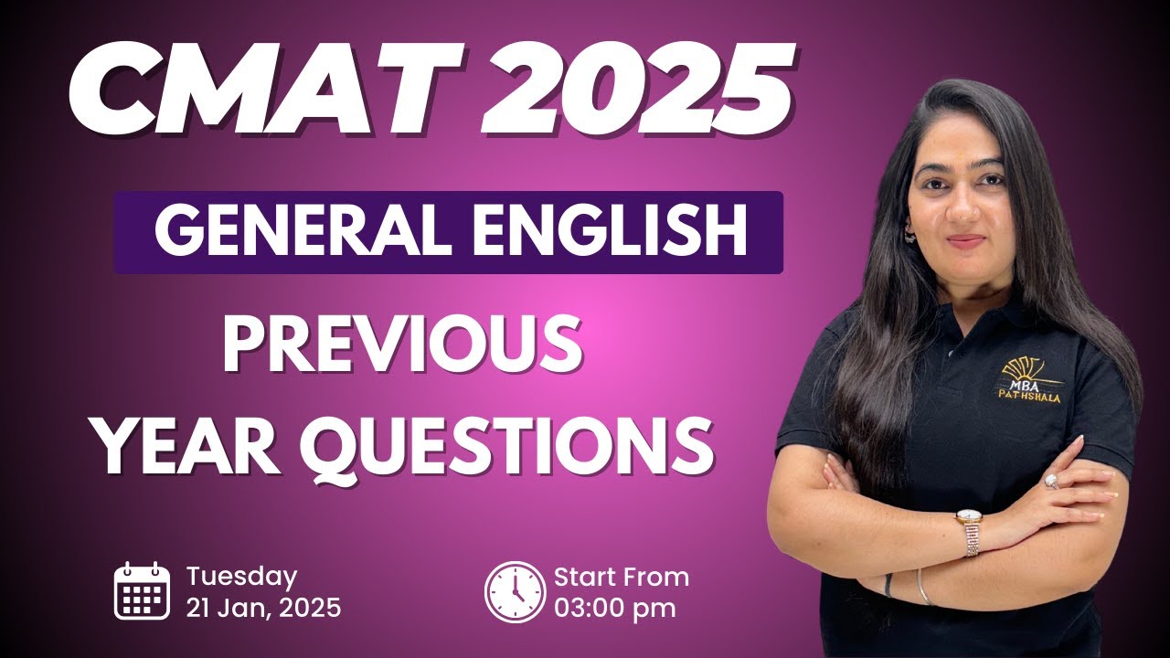 General English | Previous year Questions | Suman Mam | MBA Pathshala 
