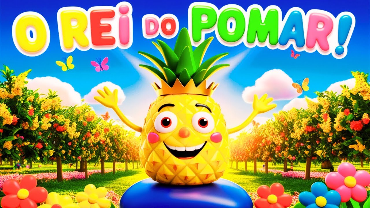 🍍 ABACAXI, Rei do Pomar! 🎼 M&uacute;sica da FRUTA Saud&aacute;vel | Aprender a Comer | Can&ccedil;&atilde;o Infantil 3D