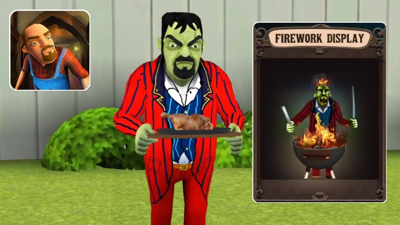 Scary Stranger 3D Gameplay Firework Display