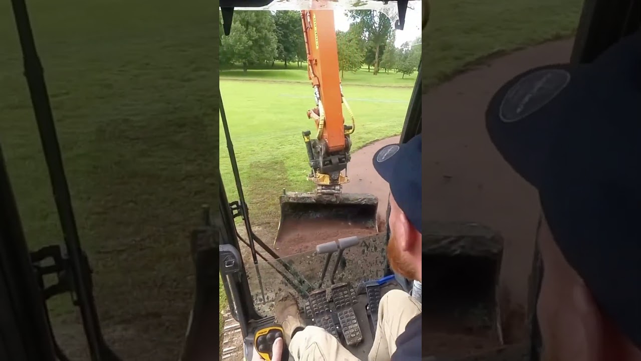 Satisfying excavator operator POV #hitachi