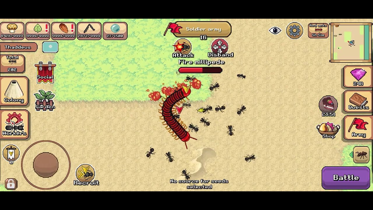Arthropods vs A Fire millipede 
