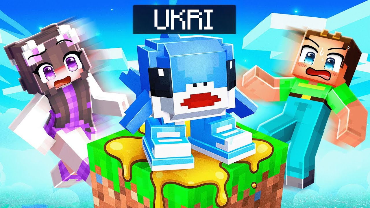 Ich habe so getan, als wäre ich ein BABY BRAINROT auf One Block in Minecraft…