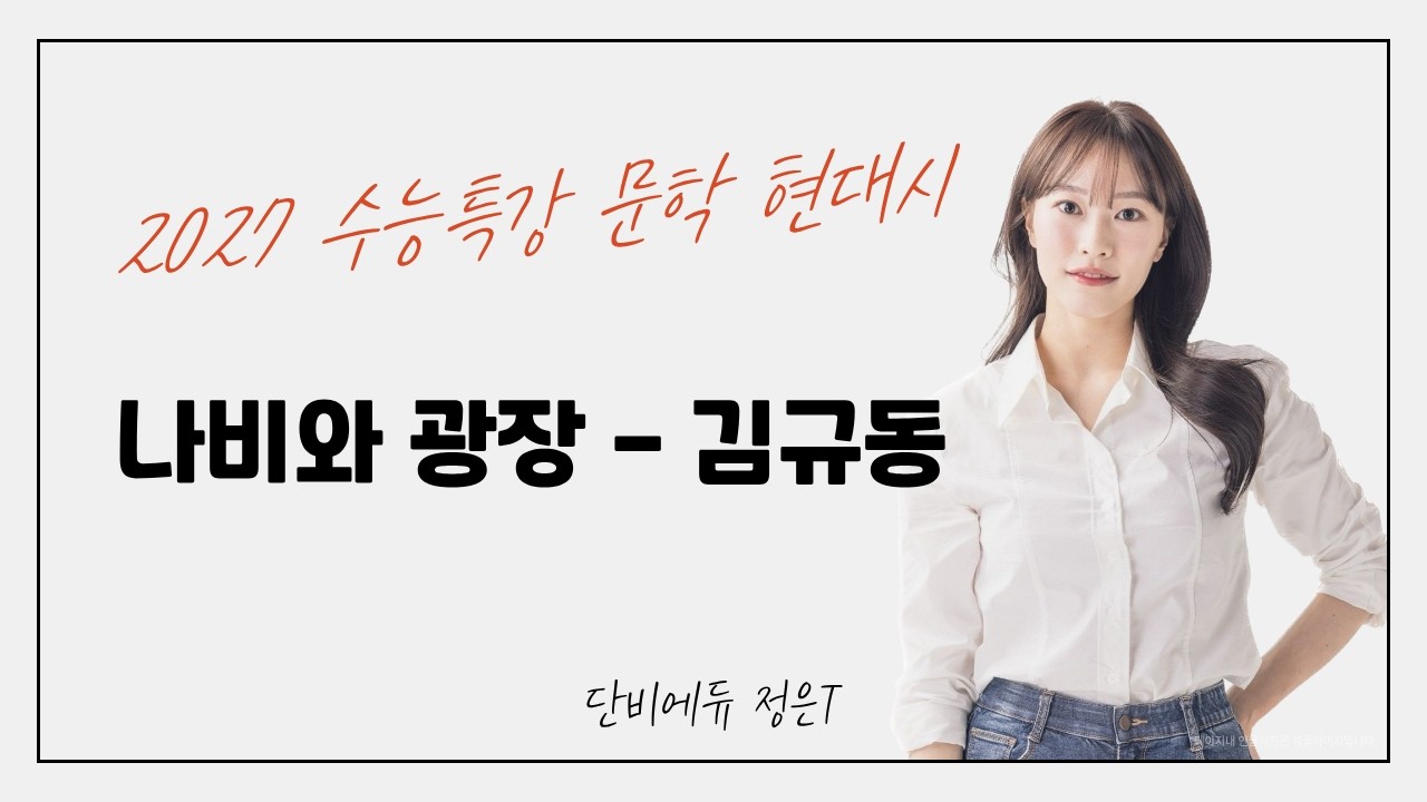 2027 수능특강 문학 현대시 나비와 광장(김규동) 수업 영상