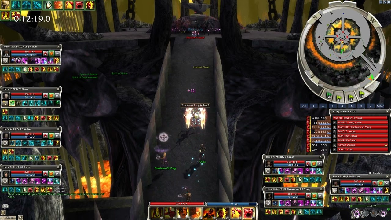 Guild Wars 1 - Fissure of Woe in 1 Hour with Heroes in HM - no Cons, no Pcons - Heroic Mesmerway