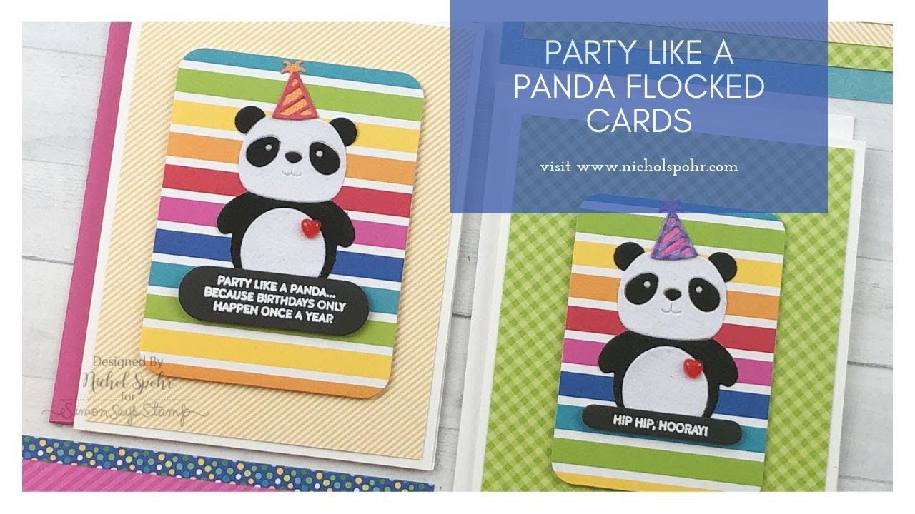 Simon Says Stamp | Party Like A Panda Flocked Cards