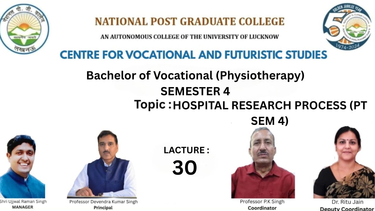 HOSPITAL RESEARCH PROCESS (PT SEM 4)