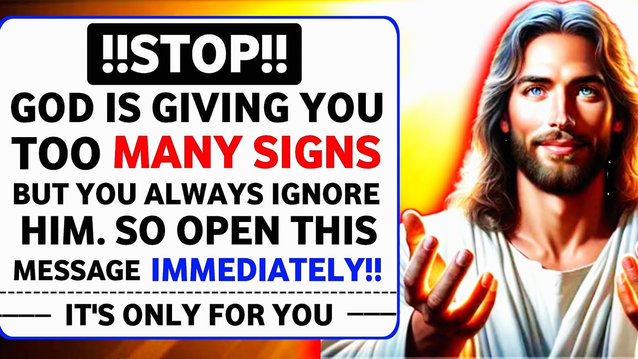 ‼️ STOP ‼️ GOD IS GIVING YPU TOO MANY SIGNS BUT YOU ALWAYS IGNORE HIM । #jesus #godmessage #jesus