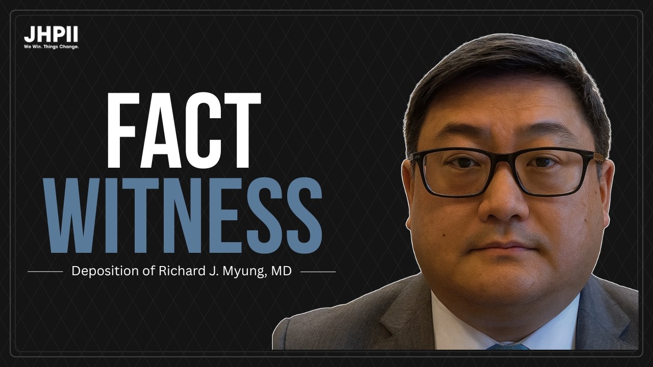 Deposition of Richard J. Myung, MD: Cardiothoracic Surgeon at WellStar Kennestone Hospital