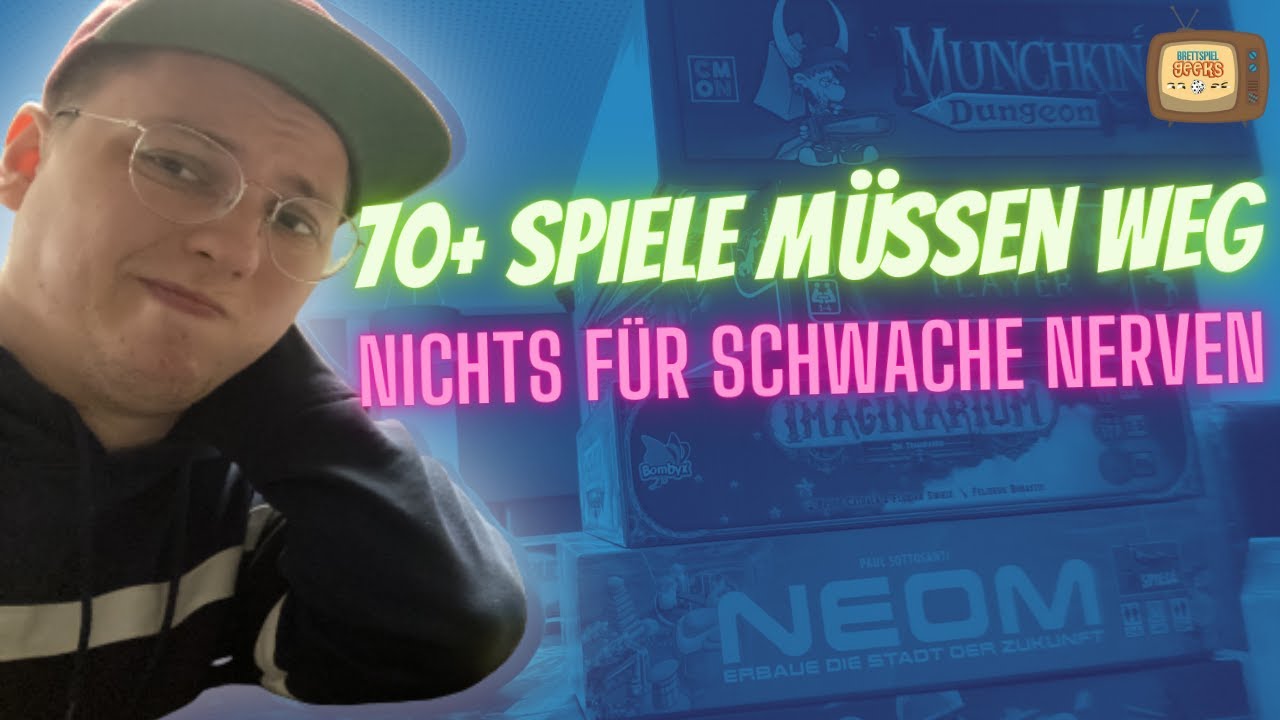 Über 70 Spiele müssen gehen! Brettspiel Sammlung aussortieren.