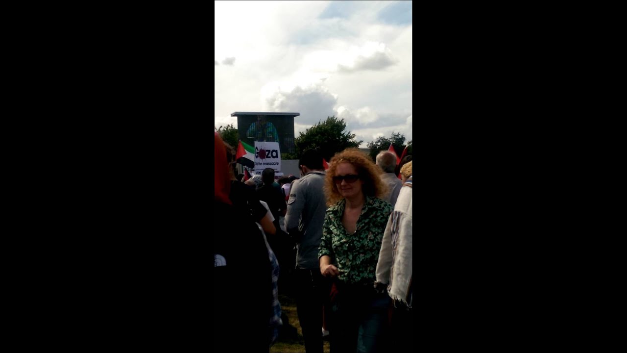 Tariq Ali, Hyde Park, London. Gaza Day of Rage