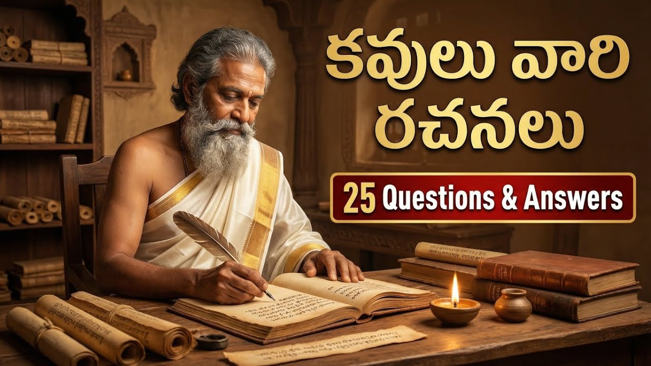 కవులు వారి రచనలు! 25 ముఖ్య ప్రశ్నలు & సమాధానాలు