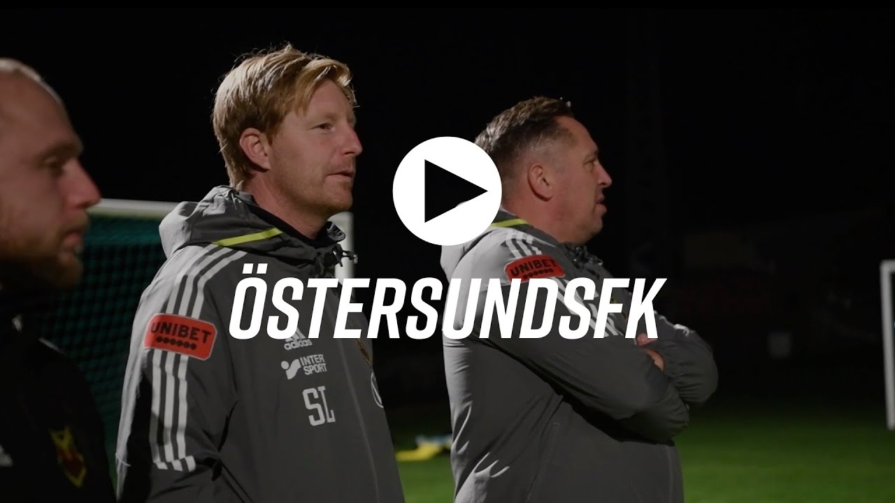 Stefan Lundin efter sista träningspasset innan kvalmatchen mot Falkenbergs FF