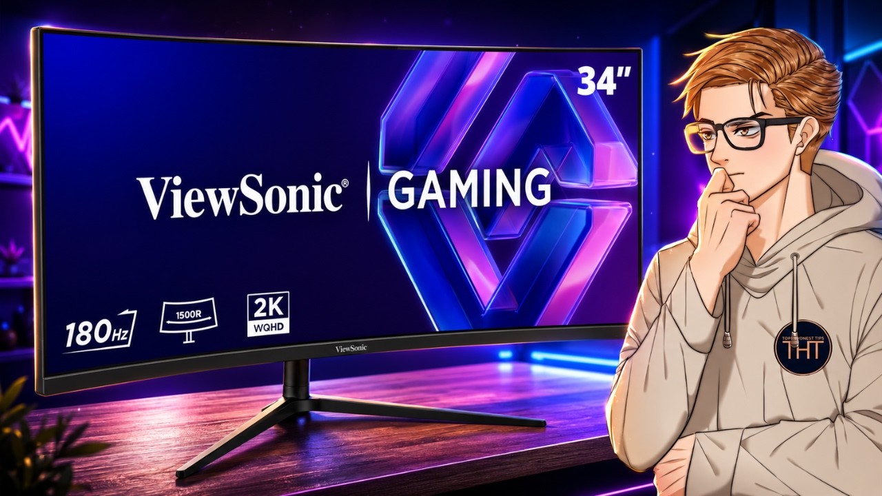 Изогнутый игровой монитор ViewSonic VX3418C-2K 34 дюйма, 1440p, ультраширокий: не покупайте, пока...