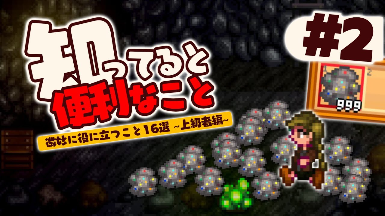 知ってると微妙に役に立つこと上級者編【Stardew Valley /スターデューバレー】