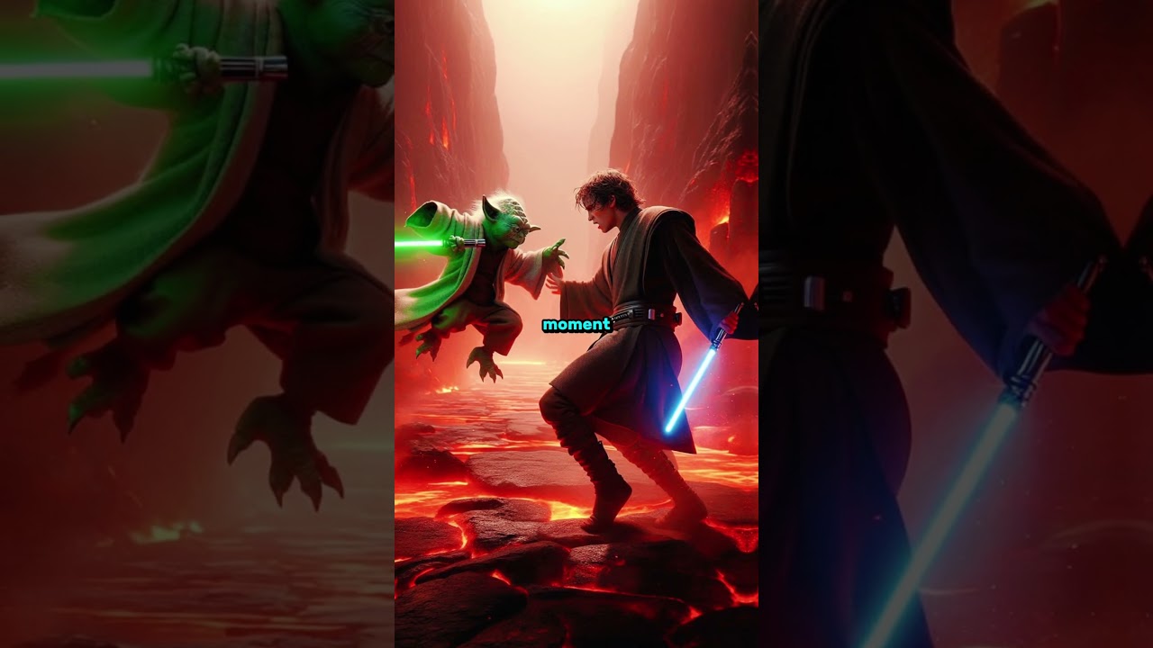 What if Yoda fought against Anakin on Mustafar? #starwars #anakin #yoda #palpatine #shorts