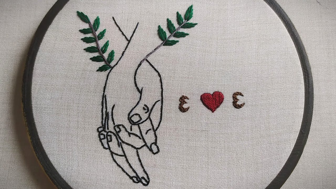 E❤️E Couple love Embroidery || Embroidery For Beginners || Let's Explore