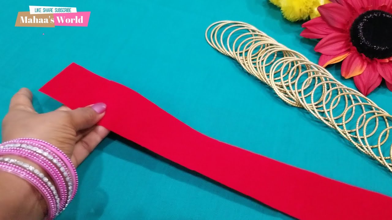 Quick and Easy Varamahalakshmi devi Alankaram & decoration / Bangle Decoration for Varalakshmi pooja