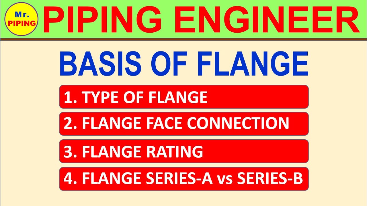 Flange Type, Flange Face, Flange Rating. Difference between series A and series B.
