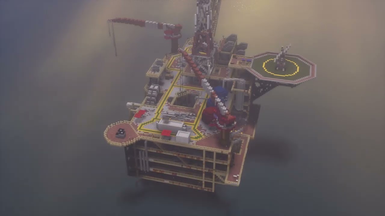Minecraft Oil Rig from Rust #minecraft #rust