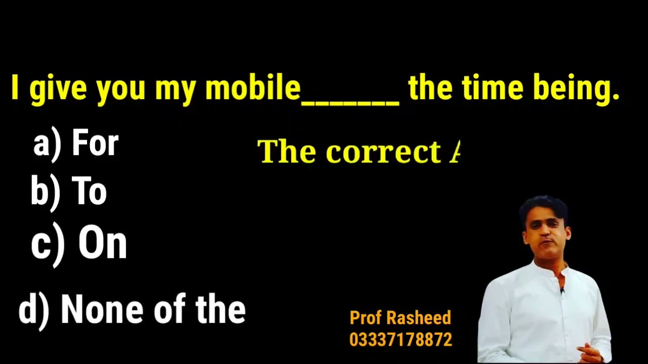 Error Detection || Use of time being || By Prof Rasheed Mirani Senior Educationist 