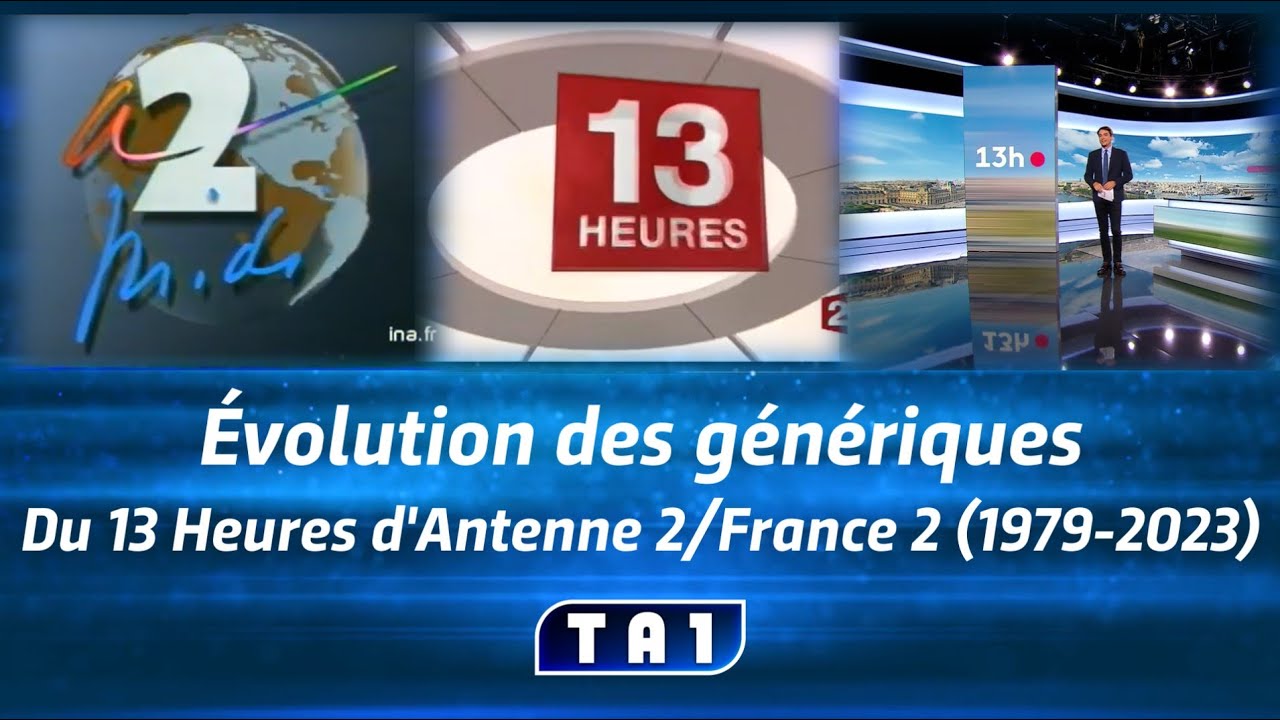 Évolution des génériques du 13 Heures d'Antenne 2 / France 2