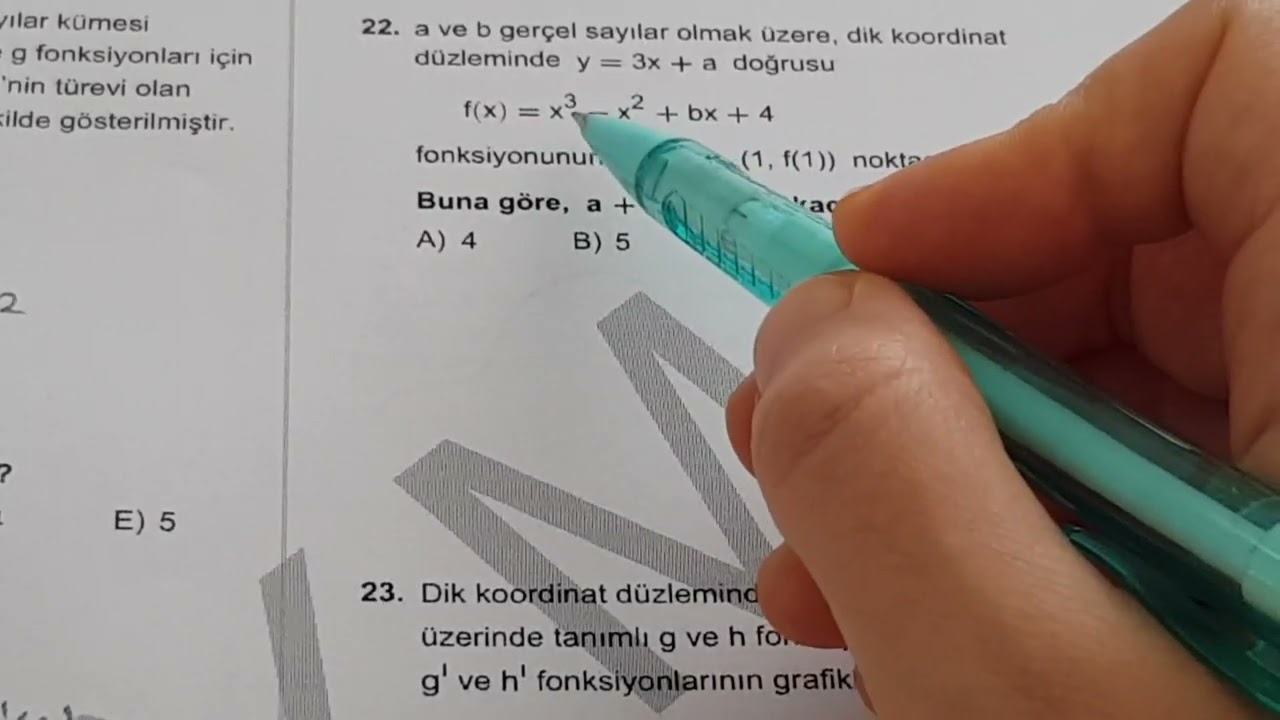 2022 AYT Matematik Soruları 20-21-22-23