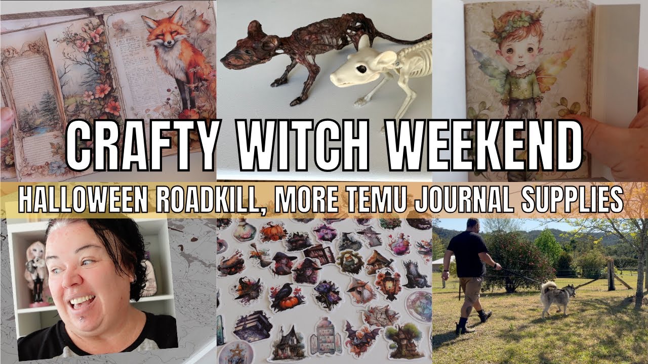 BEING A CRAFTY WITCH | SPOOKY HALLOWEEN MAKEOVER | NEW TEMU JOURNAL SUPPLIES