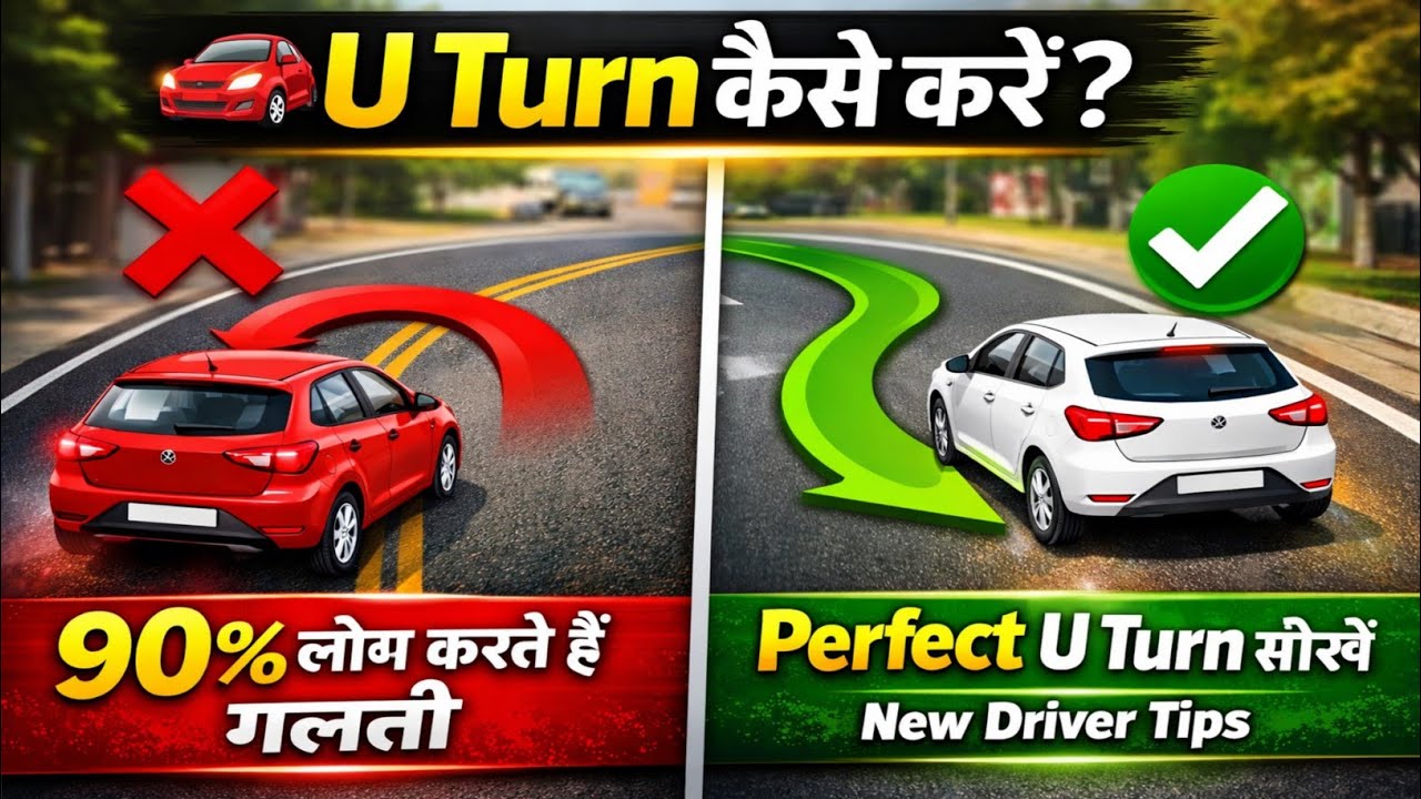 नए ड्राइवर U Turn कैसे करें? Step by Step सही तरीका | Car Driving Tips