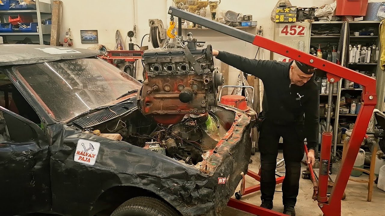 Asennetaan ja kasataan Volvon moottori😮