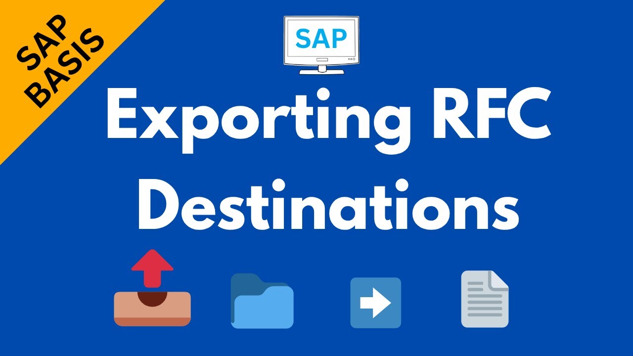 How to Export RC Destinations to File Prior System Refresh|RFC backup in SM59|RFCDES Table in SE16