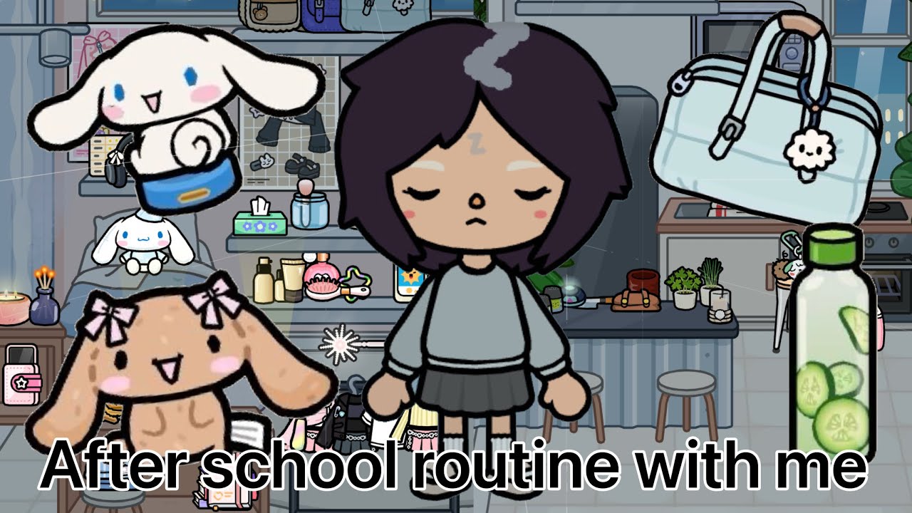 After school routine aesthetic style have fun and watch enjoy 😉/silent/🎧🪷🎀✨☁️🍓🌷🌙💗🐚🍪