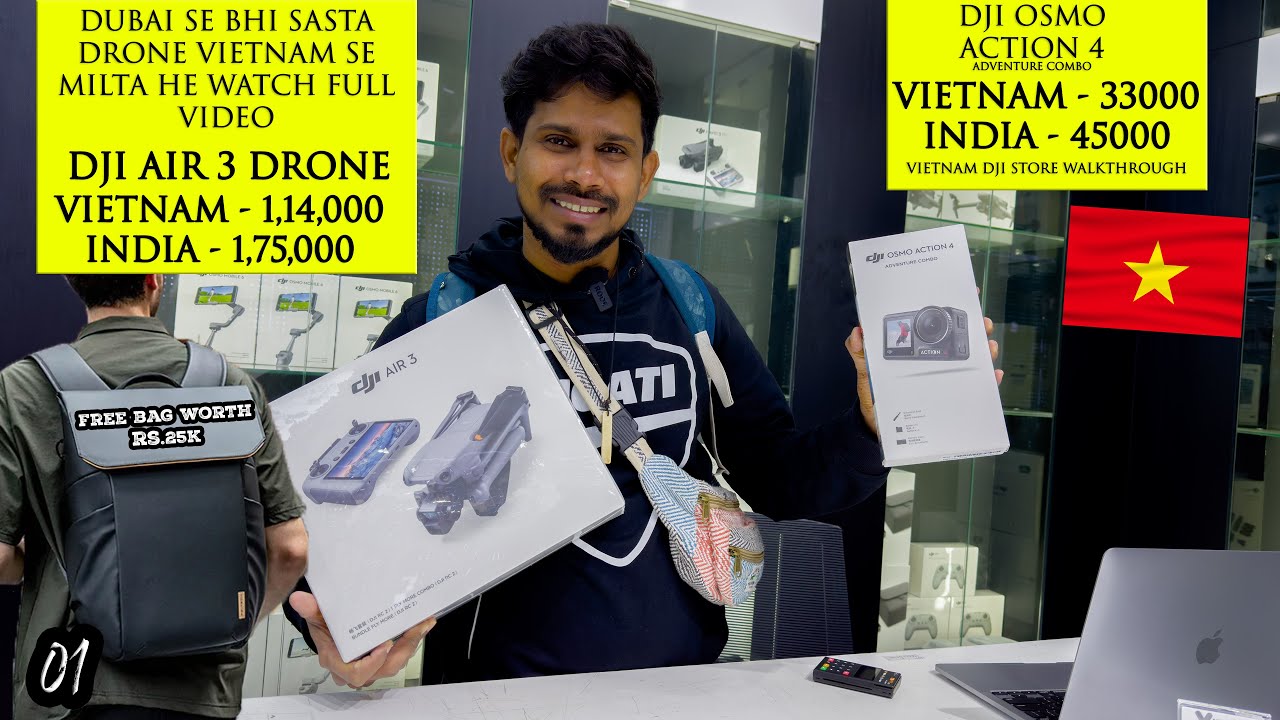 DJI Drones Vietnam | Drone Prices Revealed | Buying drone in Vietnam Dji Air 3 | Dji store vietnam