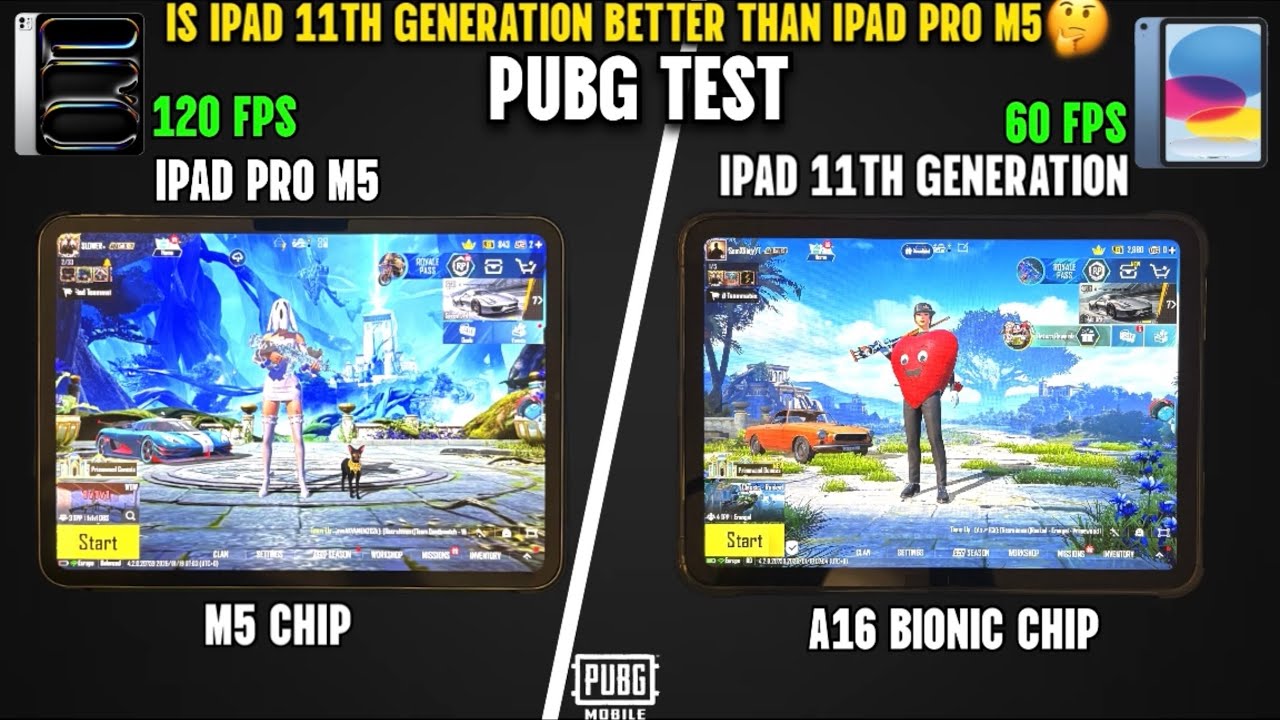 IPAD 11TH GENERATION VS IPAD PRO M5 (2026) 120 FPS PUBG TEST!! 5 Fingers Claw Handcam | PUBG MOBILE